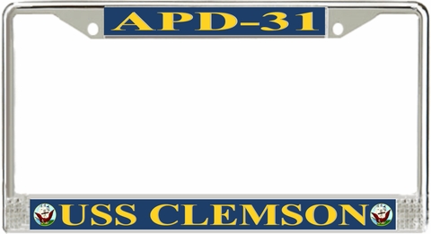 USS Clemson APD-31 License Plate Frame