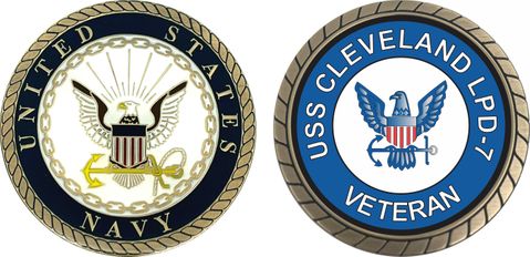USS Cleveland LPD-7 Veteran Challenge Coin
