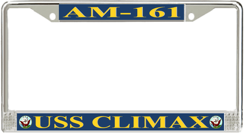 USS Climax AM-161 License Plate Frame