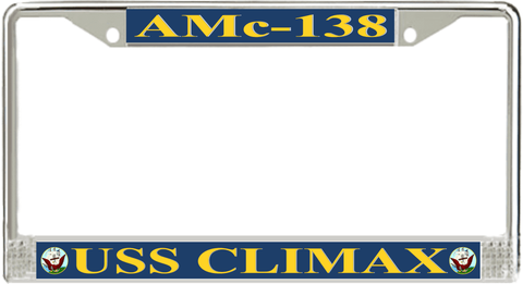 USS Climax AMc-138 License Plate Frame