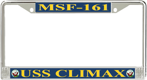USS Climax MSF-161 License Plate Frame