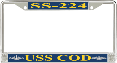 USS Cod SS-224 License Plate Frame