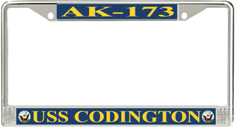 USS Codington AK-173 License Plate Frame