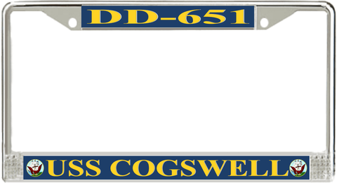 USS Cogswell DD-651 License Plate Frame
