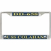 USS Colahan DD-658 License Plate Frame