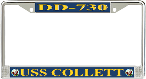USS Collett DD-730 License Plate Frame