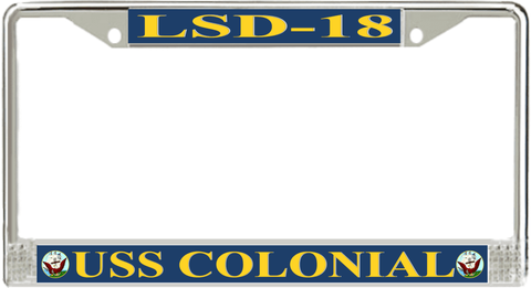 USS Colonial LSD-18 License Plate Frame