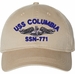 USS Columbia SSN-771 with Dolphins Unstructured Dad Cap