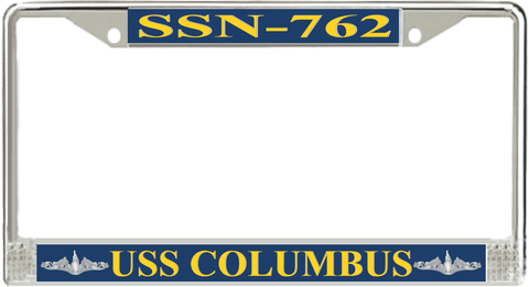 USS Columbus SSN-762 License Plate Frame