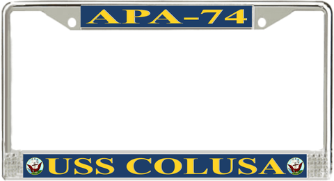 USS Colusa APA-74 License Plate Frame