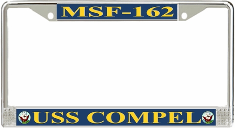 USS Compel MSF-162 License Plate Frame