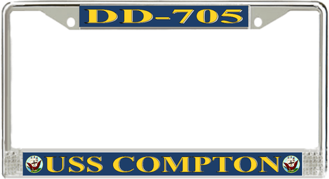 USS Compton DD-705 License Plate Frame