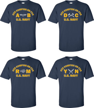 USS COMPTON DD-705 Rates Apparel