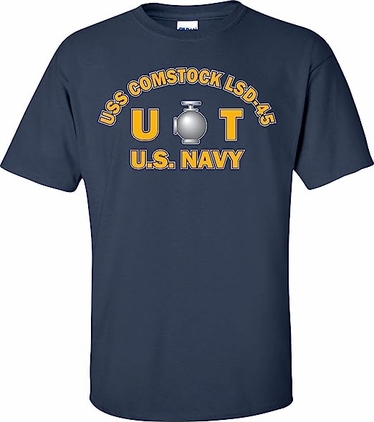 USS Comstock LSD-45 UT Navy Short Sleeve T-Shirt X-Large