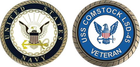 USS Comstock LSD-45 Veteran Challenge Coin