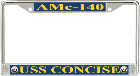 USS Concise AMc-140 License Plate Frame