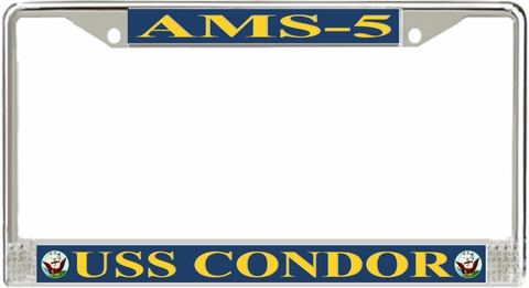 USS Condor AMS-5 License Plate Frame
