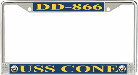 USS Cone DD-866 License Plate Frame