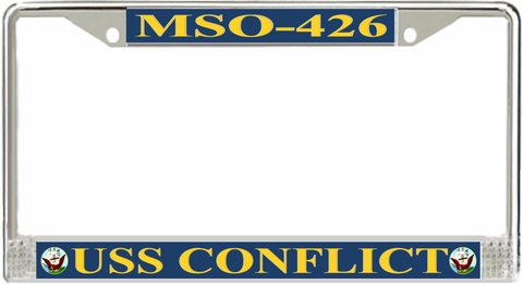 USS Conflict MSO-426 License Plate Frame
