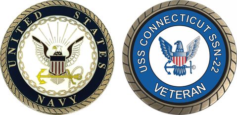 USS Connecticut SSN-22 Veteran Challenge Coin