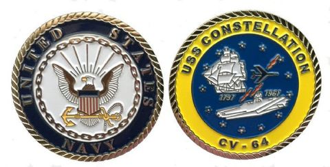 USS Constellation CV-64 Challenge Coin Enlisted