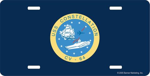 USS Constellation CV-64 License Plate