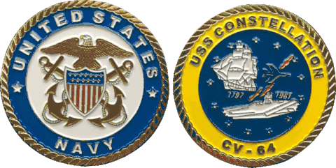 USS Constellation CV-64 (Officer) Challenge Coin