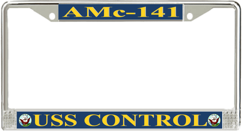 USS Control AMc-141 License Plate Frame