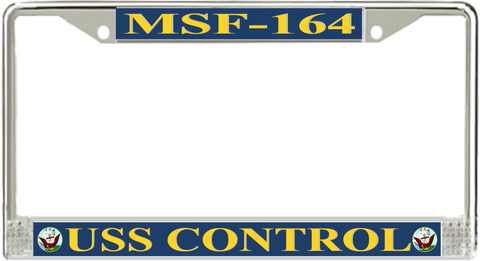 USS Control MSF-164 License Plate Frame