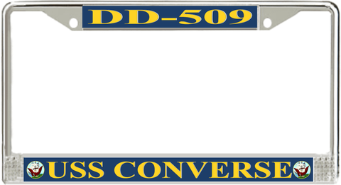 USS Converse DD-509 License Plate Frame