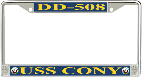 USS Cony DD-508 License Plate Frame