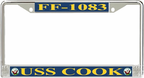USS Cook FF-1083 License Plate Frame