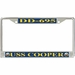 USS Cooper DD-695 License Plate Frame