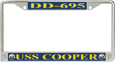 USS Cooper DD-695 License Plate Frame