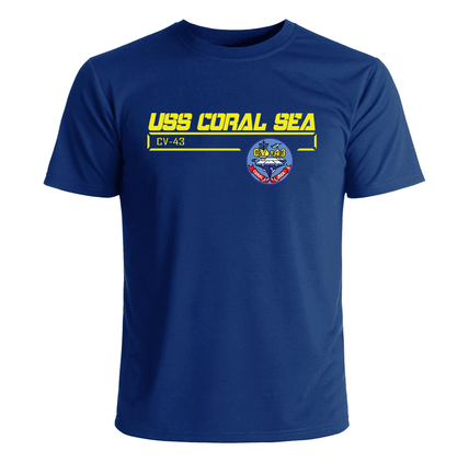 USS Coral Sea CV-43 Crest T Shirt
