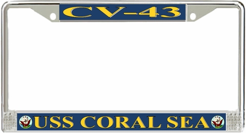 USS Coral Sea CV-43 License Plate Frame