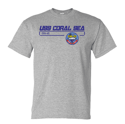 USS Coral Sea CVA-43 Crest T Shirt