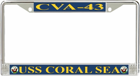 USS Coral Sea CVA-43 License Plate Frame