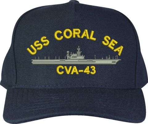 USS Coral Sea CVA-43 U.S. Made Cap