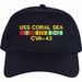 USS Coral Sea CVA-43 with Vietnam Service Ribbons Embroidered Cap