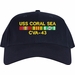 USS Coral Sea CVA-43 with Vietnam Service Ribbons Embroidered Cap