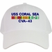 USS Coral Sea CVA-43 with Vietnam Service Ribbons Embroidered Cap