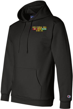 USS Coral Sea CVA-43 with Vietnam Service Ribbons Hoodie