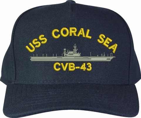 USS Coral Sea CVB-43 U.S. Made Cap