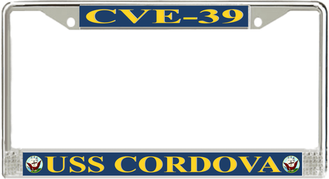 USS Cordova CVE-39 License Plate Frame