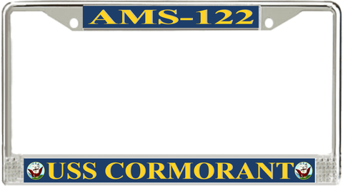 USS Cormorant AMS-122 License Plate Frame
