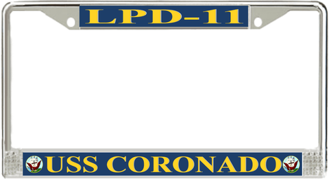 USS Coronado LPD-11 License Plate Frame