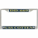 USS Cotten DD-669 License Plate Frame