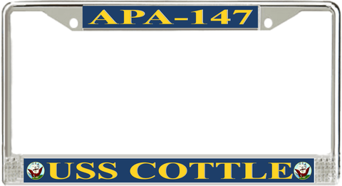 USS Cottle APA-147 License Plate Frame
