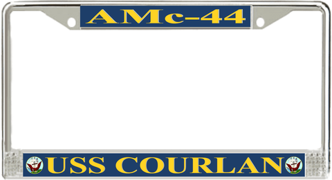 USS Courlan AMc-44 License Plate Frame